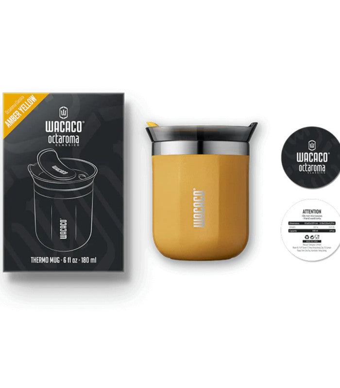 Taza termo wacaco octaroma classico 180ml amarillo 2