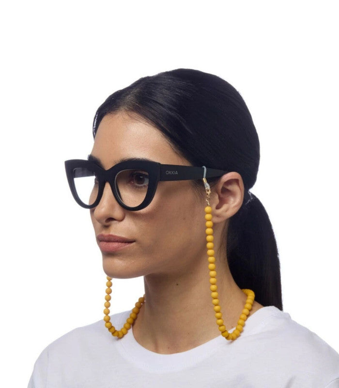 Cadena para gafas okkia cadena amarillo 2