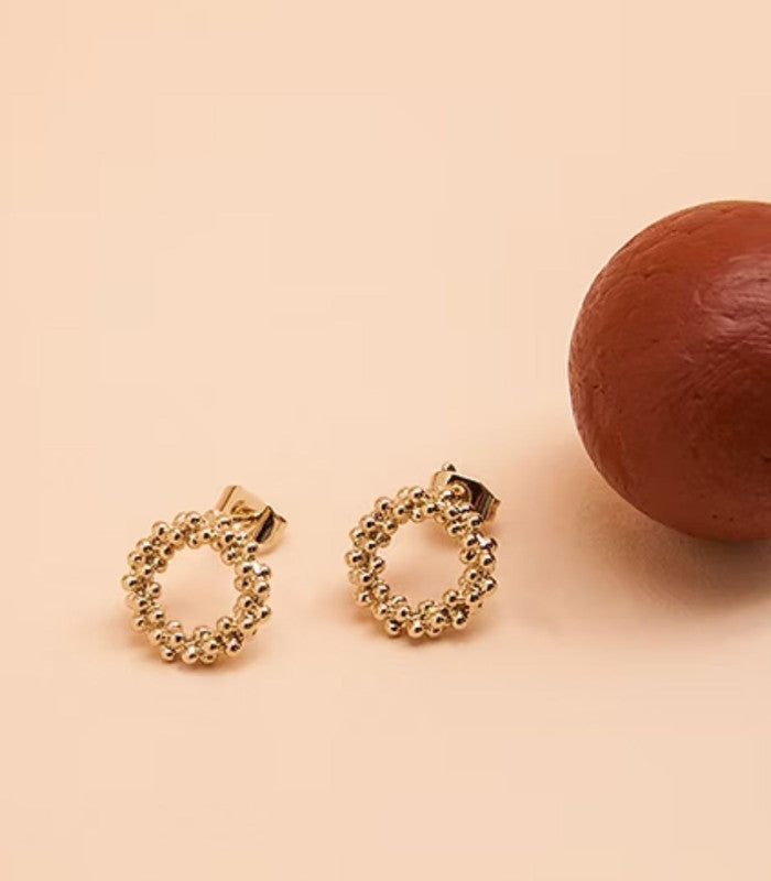 Pendiente circle mini billes les femmes 2