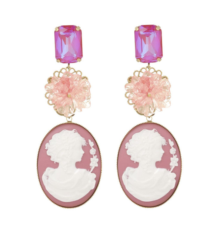 Pendiente diva big pop corn framboise julie sion 1