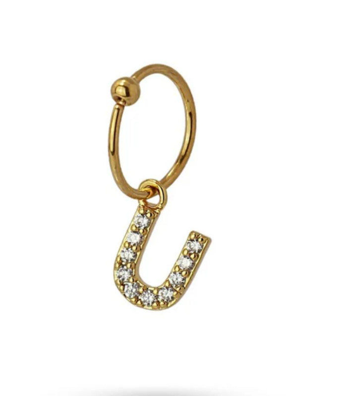 Piercing letra u dorado anartxy 1