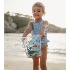Cubo de playa ocean dreams azul little dutch 2