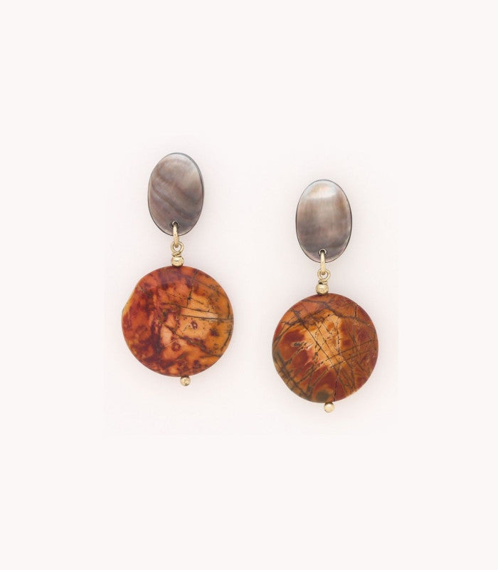 Pendiente l`ile rousse nature bijoux 1