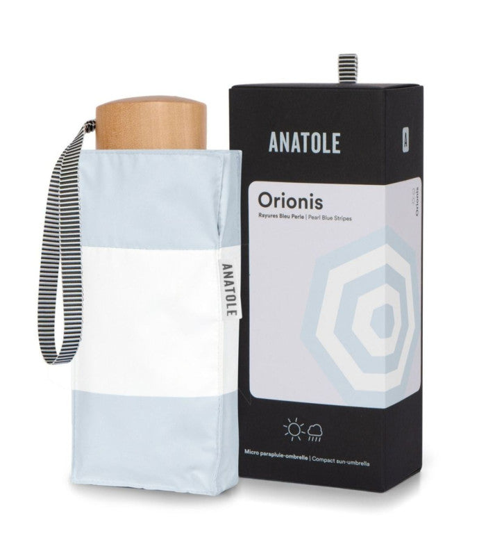 Paraguas sombrilla anatole stripes azul perla 2