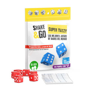 Juego de dados super yatzy shake&go the purple cow 1