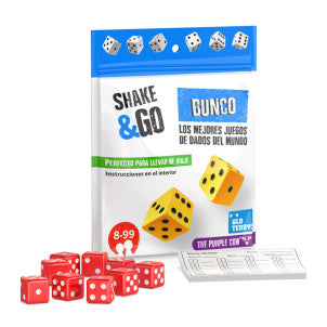 Juego de dados bunco shake&go the purple cow 1