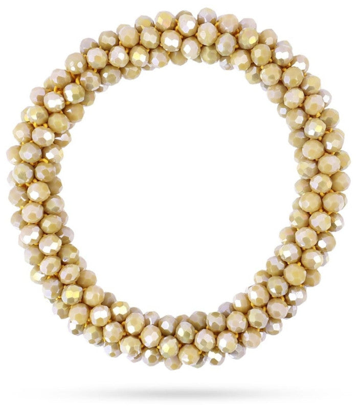 Pulsera coletero cristal beige anartxy 1