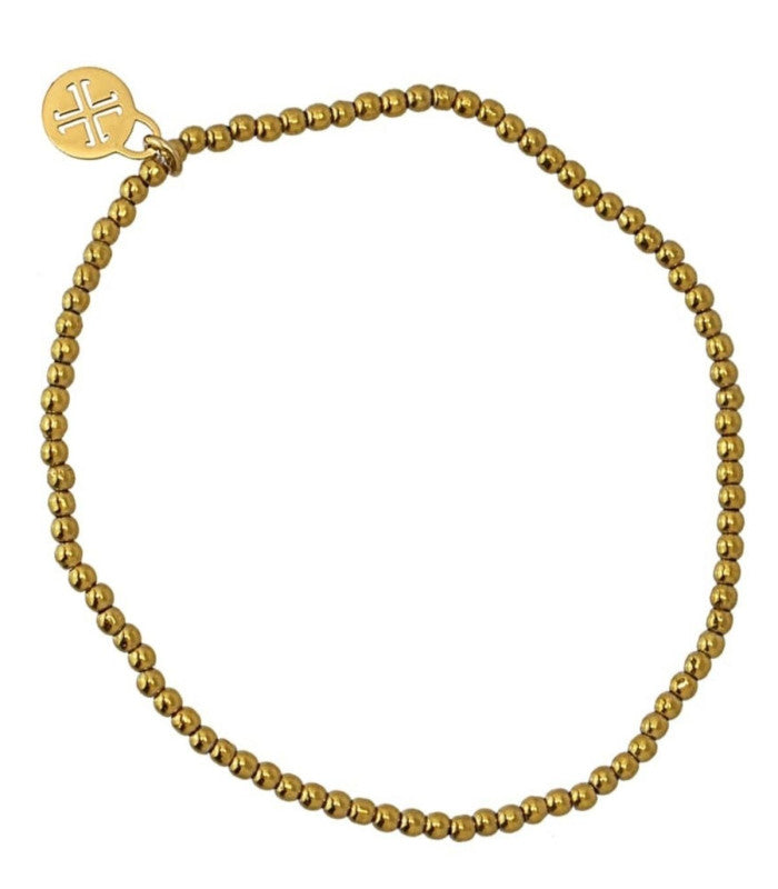 Pulsera bolitas dorado 6mm anartxy 1