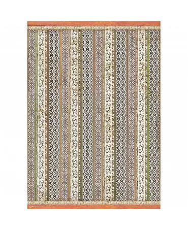 Papel arroz Stamperia A3 Amazonia tribal texture 1