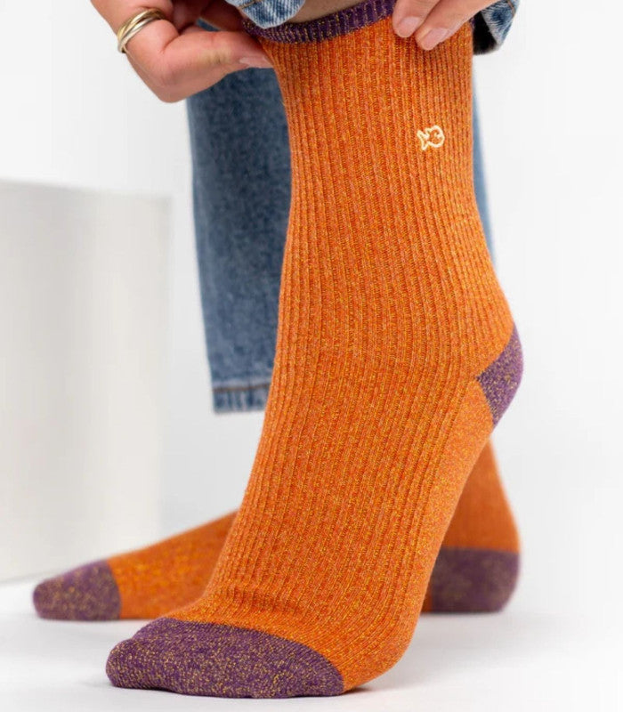 Calcetines mujer billy belt vintage glitter brick 2