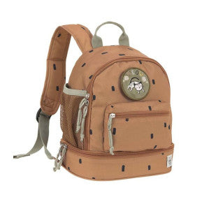 Mini mochila happy print caramel lassig 1