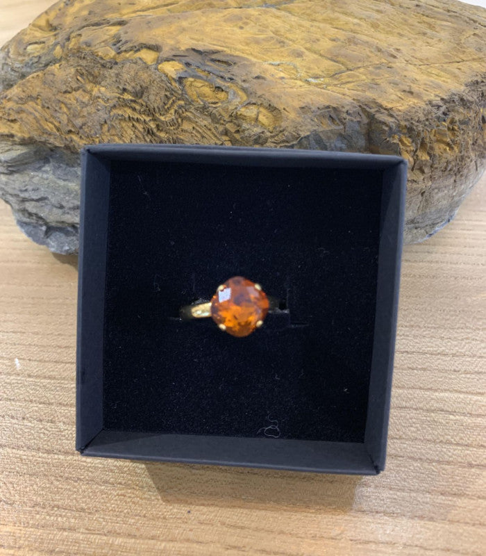 Anillo swarovski lucia naranja aldazabal joyas 1