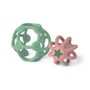 Set 2 bolas sensoriales verde y rosa little l 1