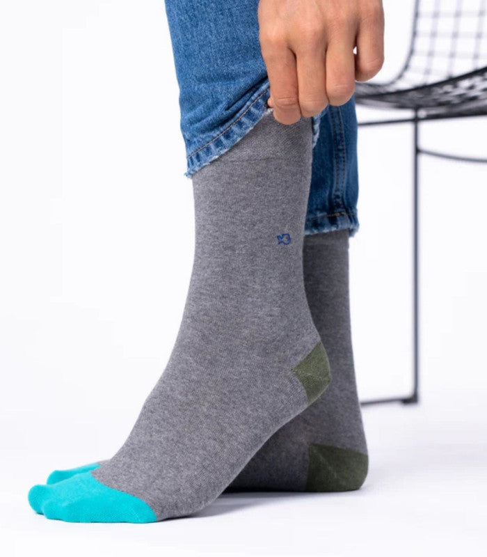 Calcetines billy belt plain grey 2