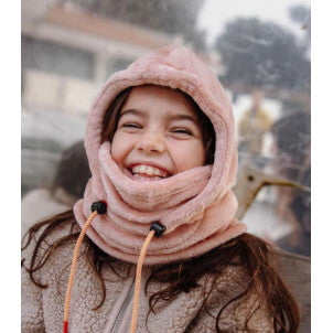 Capucha con cuello warmy pink hello hossy +6 años 1