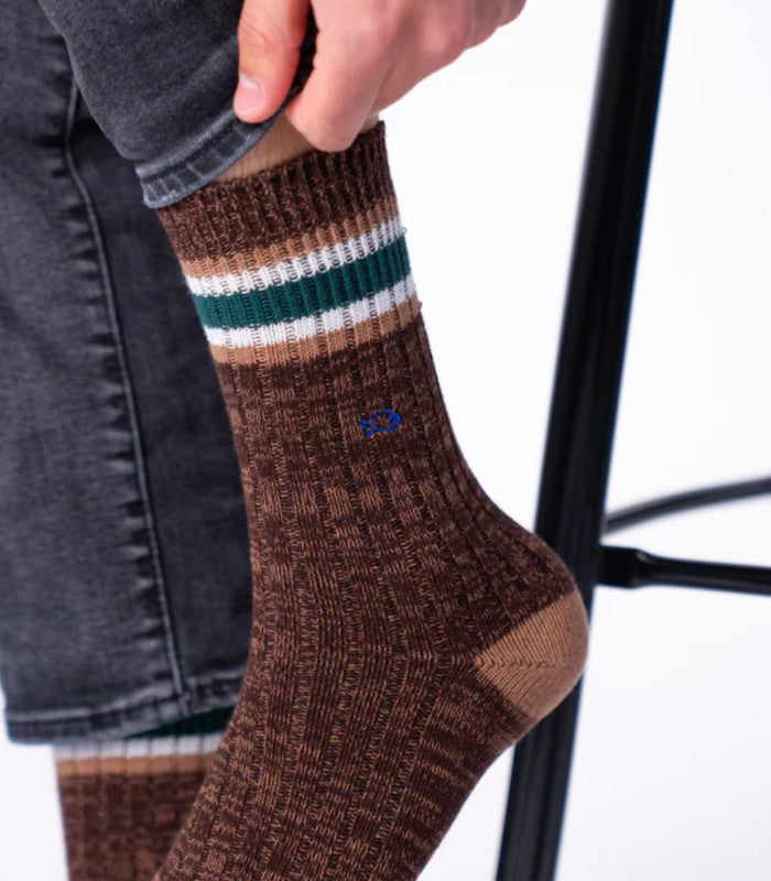 Calcetines billy belt thick cotton brown 1