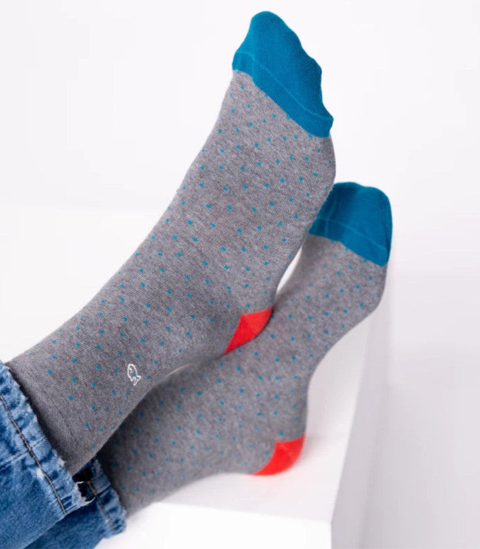 Calcetines billy belt motas gris 2