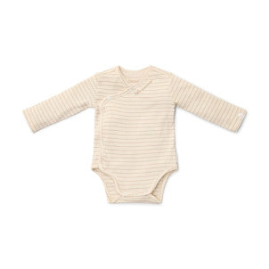 Body manga larga cruzado newborn naturals beige 6-9 meses little dutch 1