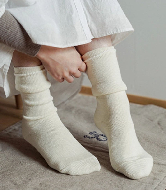 Calcetines memeri 36-40 lana y seda beige 2