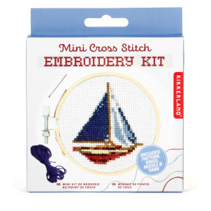 Kit de bordado punto de cruz velero kikkerland 1