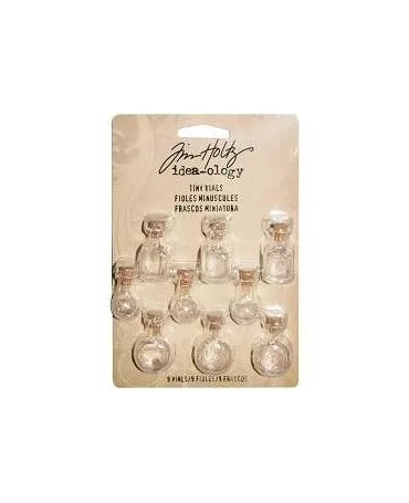 Tim Holtz Idea-ology Botellitas Transparentes 9ud 1