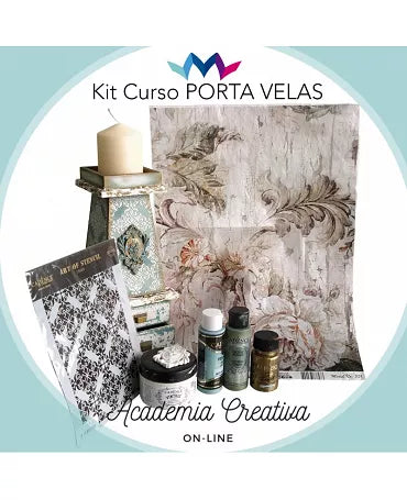 Madera KIT PORTA VELAS MONTEJO + VÍDEO TUTORIAL ACADEMIA CREATIVA MONTEJO 1