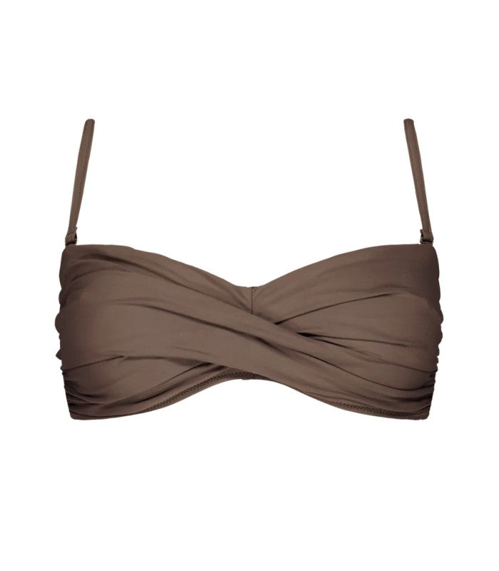Top bikini kelli twisted bandeau coffee barts amsterdam 1