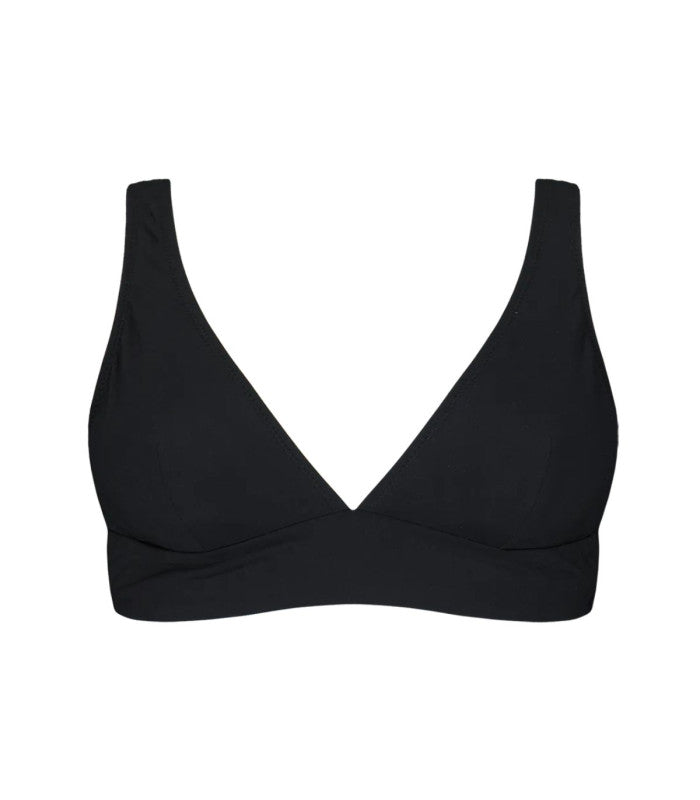 Top bikini solid longline black barts amsterdam 1