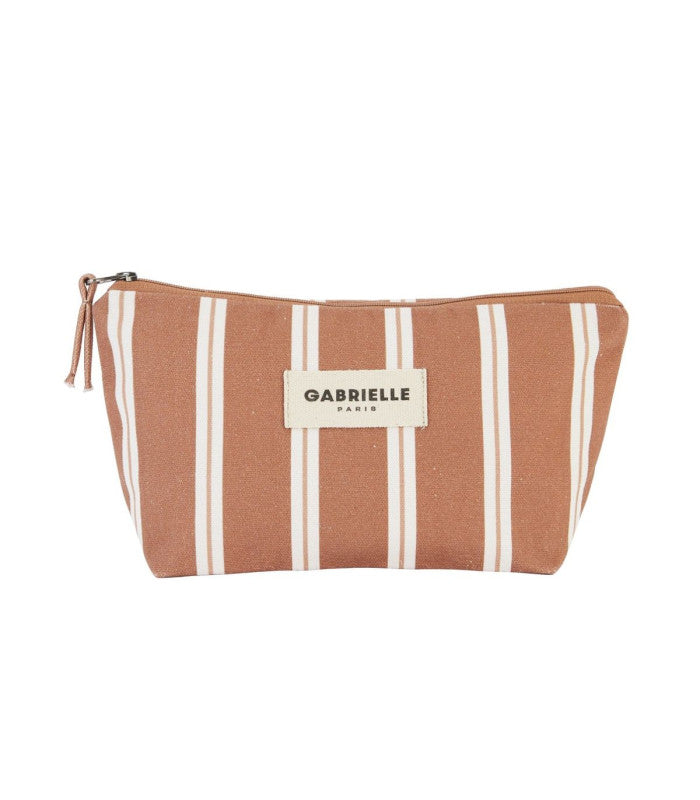 Neceser de maquillaje rayures noisette gabrielle paris 1