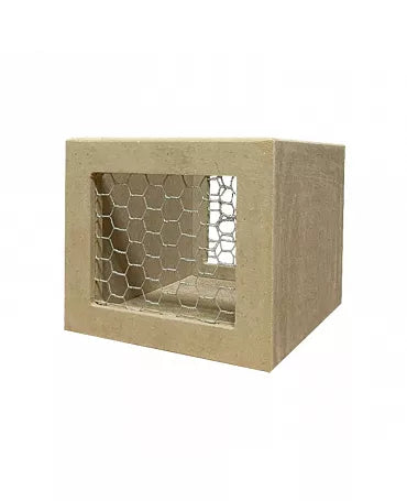 Madera CAJA CUBO REJILLA 18x18x15cm 1
