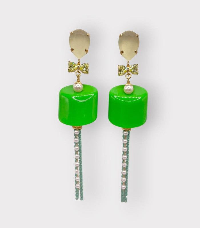Pendiente guimauve chaine vert julie sion 1
