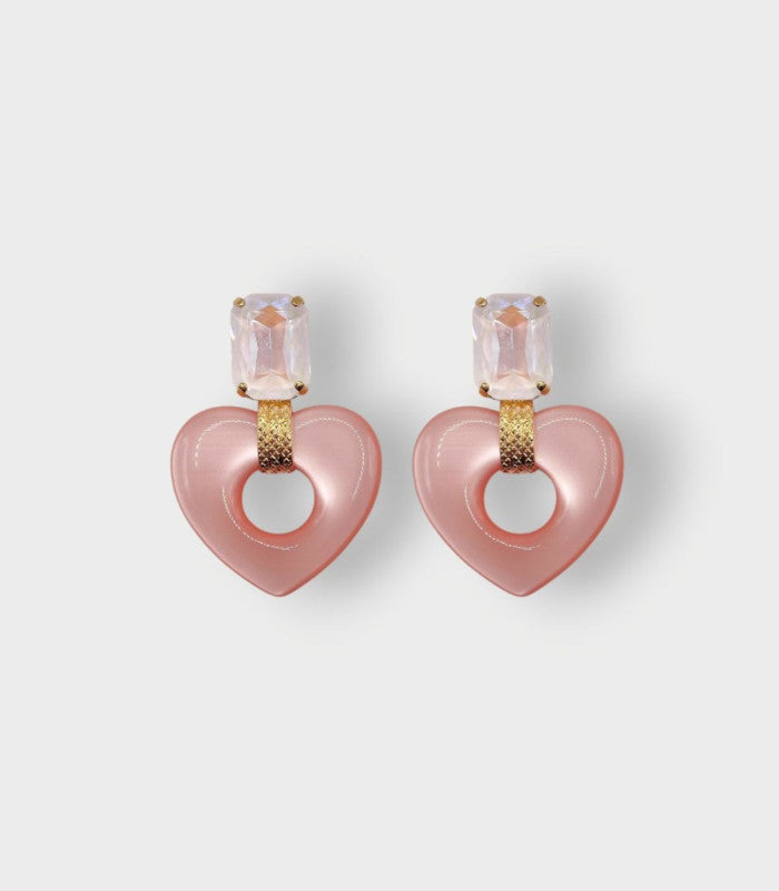 Pendiente full love strass pink julie sion 1