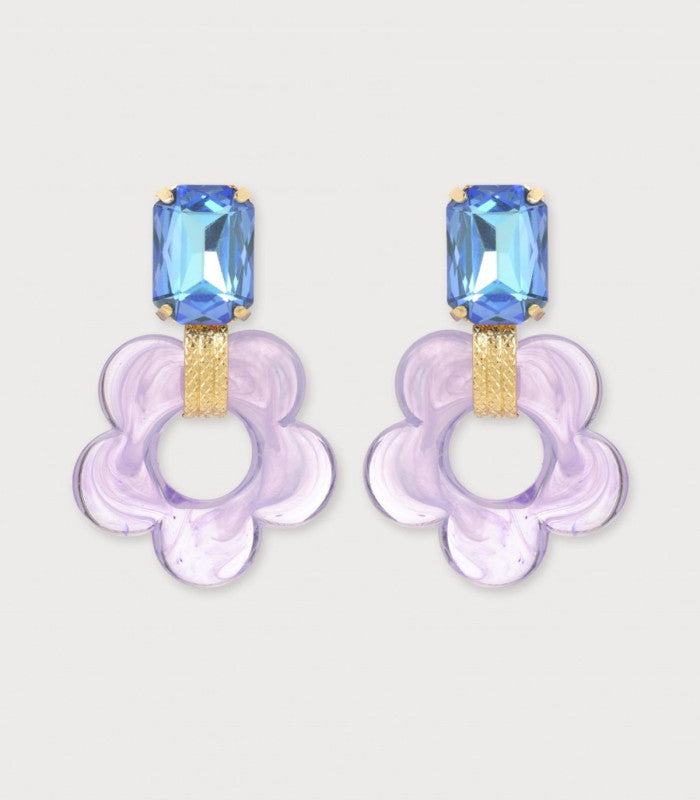 Pendiente florem strass purple julie sion 1