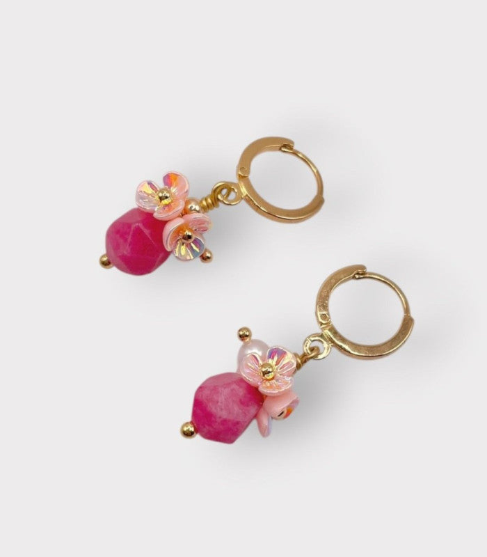Pendiente rosarium grappe pink julie sion 1