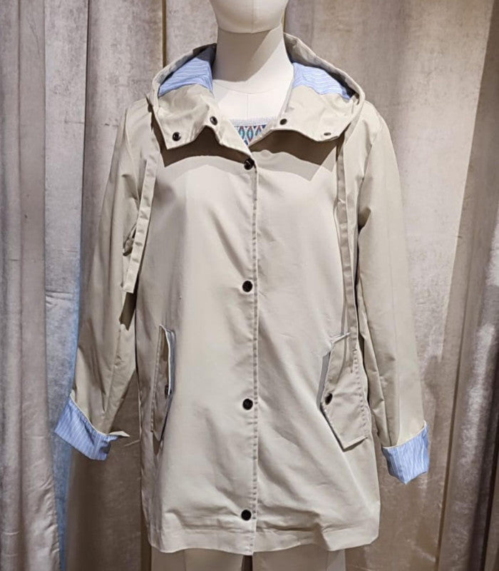 Chaqueta corta algodon beige gus 1