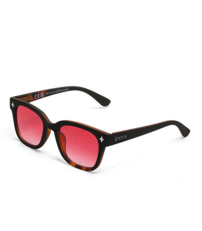 Gafas de sol okkia giovanni black havana red lens 2