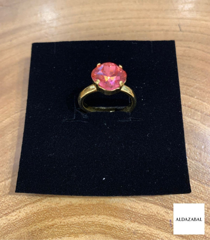 Anillo cristal lucia fucsia aldazabal joyas 1