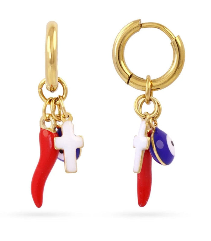Pendiente cornicello fate rojo anartxy 1