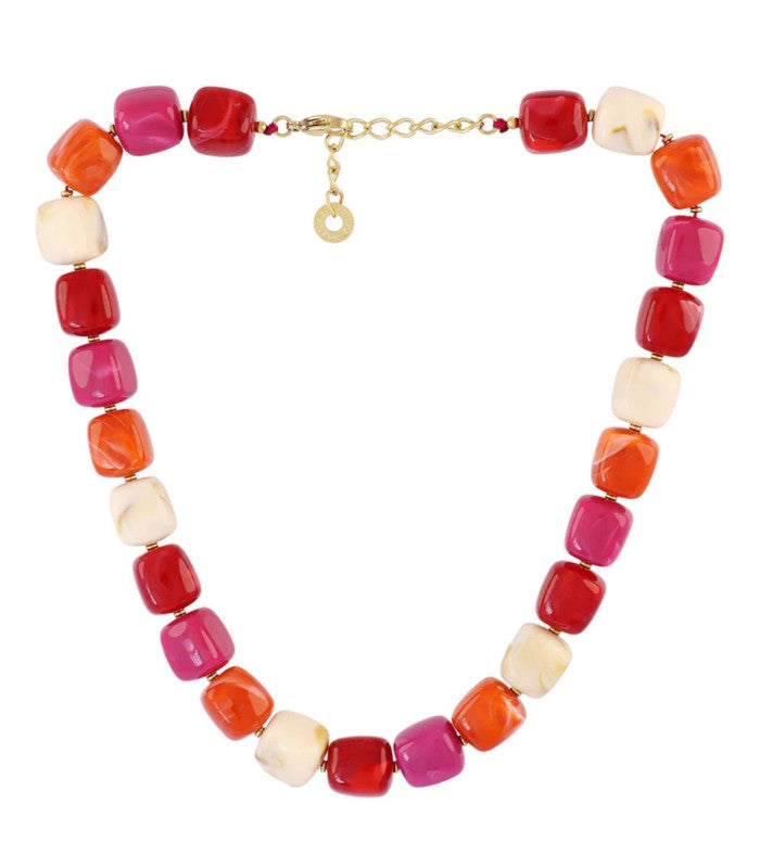 Collar marbles veina rojo anartxy 1
