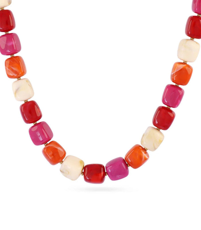 Collar marbles veina rojo anartxy 2