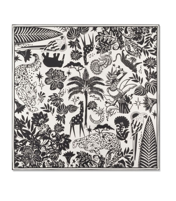 Pañuelo de seda jungla estampada codello 2