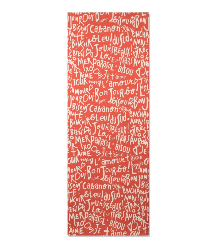 Fular letras francesas rojo codello 2