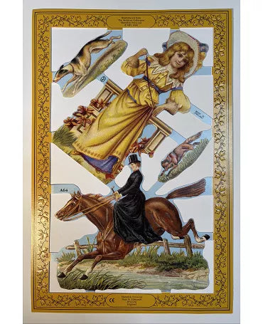 CROMOS INGLESES SEÑORA A CABALLO AÑO 1990 1