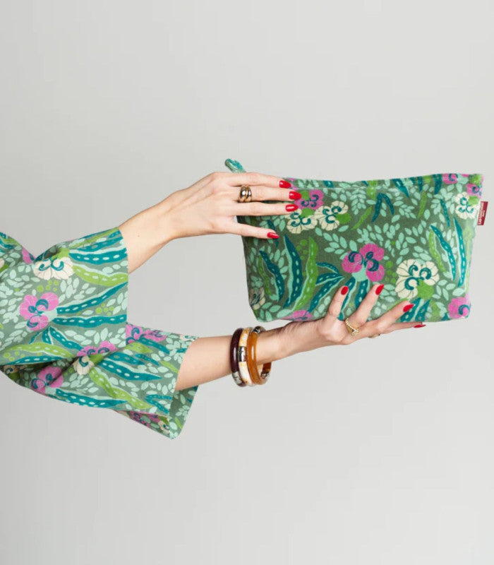 Neceser velvet xl allegria green les touristes 2