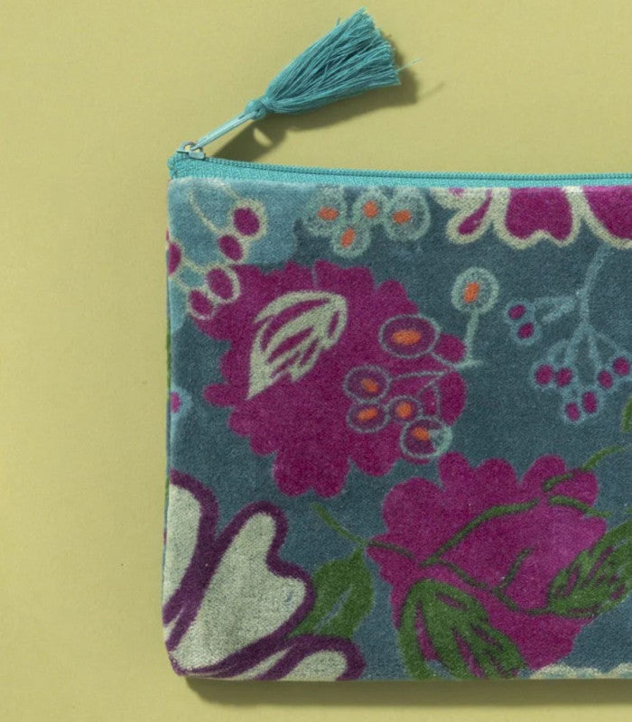Neceser velvet mini cosmos teal les touristes 2