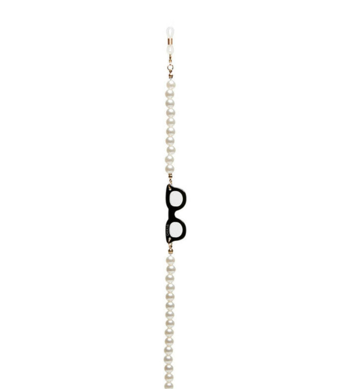 Cadena para gafas okkia sphere white pearl 2