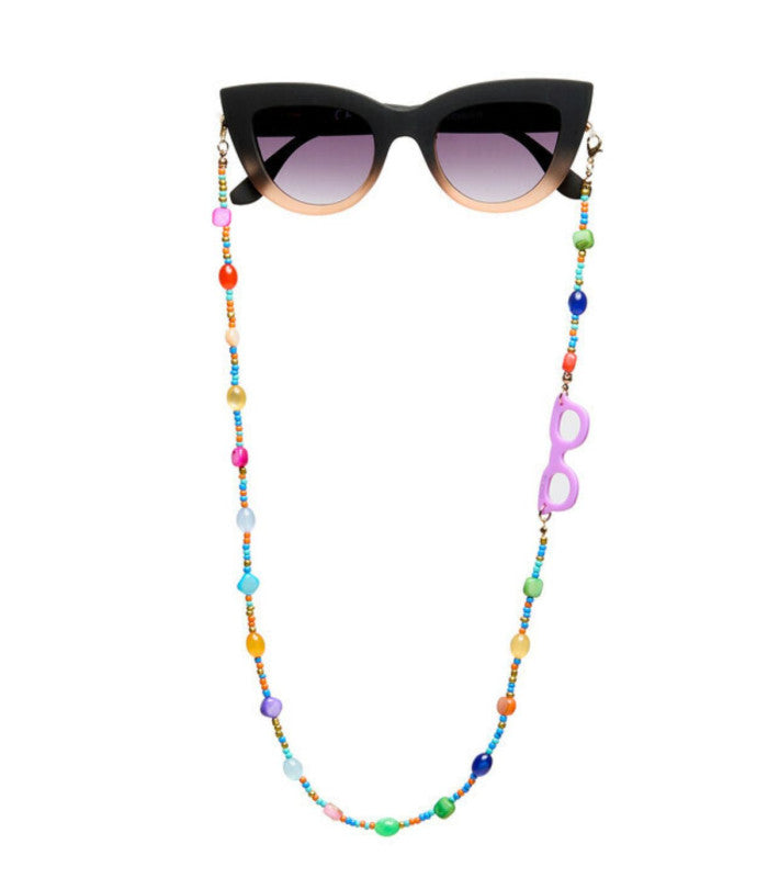 Cadena para gafas okkia bohemien multicolor rosa 1