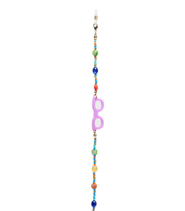 Cadena para gafas okkia bohemien multicolor rosa 2