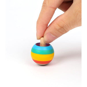 Trompo de madera round rainbow wooderful life 2