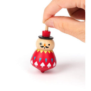 Trompo de madera figural red ringmaster wooderful life 2
